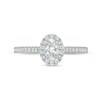 Thumbnail Image 4 of 3/4 CT. T.W. Oval Diamond Frame Engagement Ring in 14K White Gold