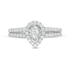 Thumbnail Image 4 of 3/4 CT. T.W. Pear-Shaped Diamond Frame Vintage-Style Engagement Ring in 10K White Gold