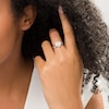 Thumbnail Image 2 of Diamond Accent Beaded Heart Split Shank Ring in Sterling Silver