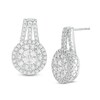 1-1/2 CT. T.W. Composite Diamond Double Frame Drop Earrings in 10K White Gold