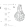 1-1/2 CT. T.W. Composite Diamond Double Frame Drop Earrings in 10K White Gold