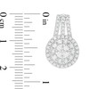 1-1/2 CT. T.W. Composite Diamond Double Frame Drop Earrings in 10K White Gold