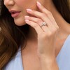Thumbnail Image 1 of Celebration Ideal 1 CT. T.W. Princess-Cut Diamond Double Frame Split Shank Engagement Ring in 14K White Gold (I/I1)