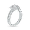 Thumbnail Image 2 of Celebration Ideal 1 CT. T.W. Princess-Cut Diamond Double Frame Split Shank Engagement Ring in 14K White Gold (I/I1)
