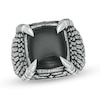Thumbnail Image 0 of EFFY™ Collection Men's Onyx Eagle Talon and Feathers Ring in Sterling Silver