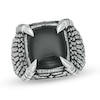 Thumbnail Image 1 of EFFY™ Collection Men's Onyx Eagle Talon and Feathers Ring in Sterling Silver