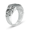 Thumbnail Image 1 of EFFY™ Collection Men's 11.0mm Square Onyx Rope Frame Dragon Ring in Sterling Silver