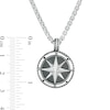 Thumbnail Image 3 of EFFY™ Collection Men's 14.5mm Onyx Compass Rope Frame Pendant in Sterling Silver