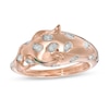 Thumbnail Image 1 of EFFY™ Collection Tsavorite and 1/20 CT. T.W. Diamond Panther Ring in 14K Rose Gold