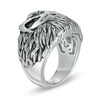 Thumbnail Image 2 of EFFY™ Collection Men's Black Spinel Eagle Ring in Sterling Silver