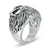 Thumbnail Image 1 of EFFY™ Collection Men's Black Spinel Eagle Ring in Sterling Silver