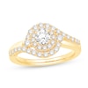Thumbnail Image 1 of 7/8 CT. T.W. Diamond Frame Bypass Engagement Ring in 14K Gold