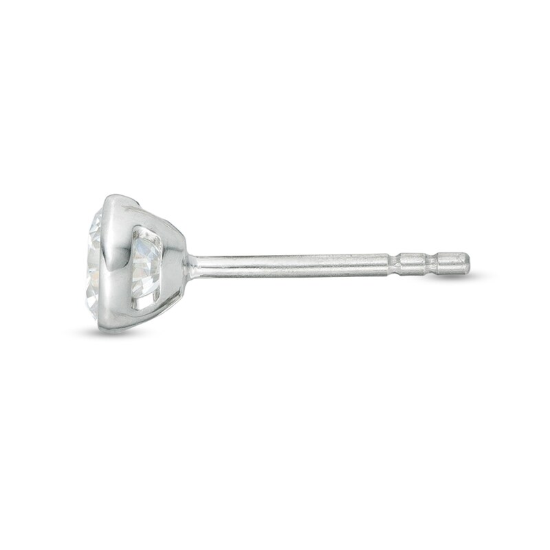 Main Image 3 of 3/8 CT. T.W. Diamond Solitaire Stud Earrings in 14K White Gold