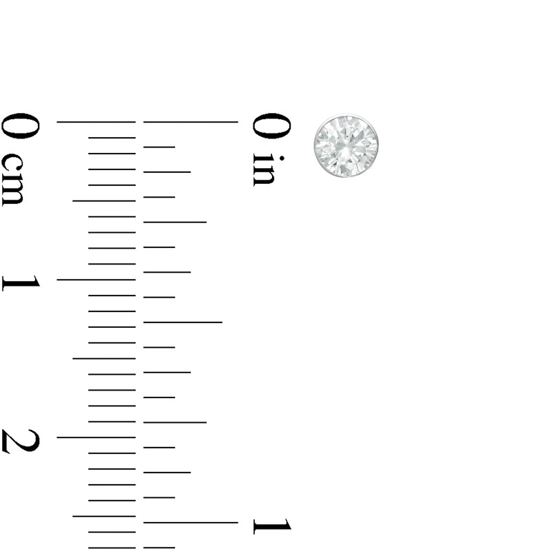 Main Image 4 of 3/8 CT. T.W. Diamond Solitaire Stud Earrings in 14K White Gold