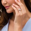 Thumbnail Image 2 of 1 CT. T.W. Marquise Diamond Frame Tri-Sides Engagement Ring in 14K White Gold