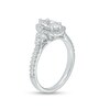Thumbnail Image 3 of 1 CT. T.W. Marquise Diamond Frame Tri-Sides Engagement Ring in 14K White Gold