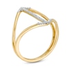 Thumbnail Image 3 of 1/10 CT. T.W. Diamond Double Arrow Split Shank Ring in 10K Gold