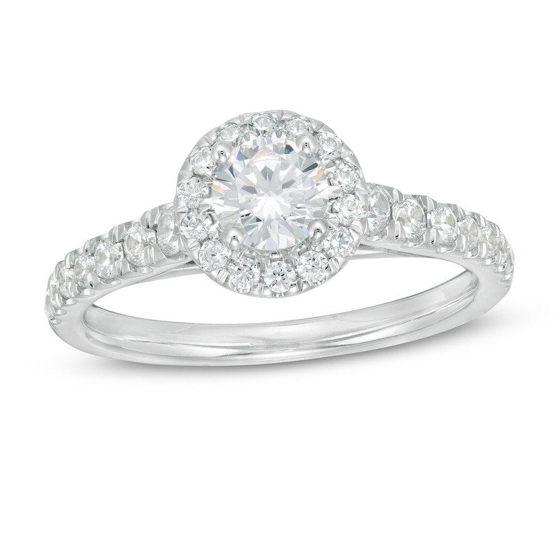 Main Image 1 of Zales Private Collection 1 CT. T.W. Certified Colorless Diamond Frame Engagement Ring in 14K White Gold (F/I1)