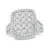 Thumbnail Image 1 of 1 CT. T.W. Composite Diamond Cushion Frame Ring in Sterling Silver