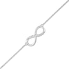 Thumbnail Image 1 of 1/20 CT. T.W. Diamond Infinity Anklet in Sterling Silver - 10"