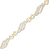 Thumbnail Image 1 of 1/4 CT. T.W. Diamond Alternating Infinity Bracelet in 10K Gold – 7.5"