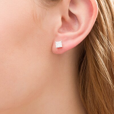 Carat Two Carat Total Carat Diamond Earrings Price Princess