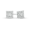 Thumbnail Image 1 of 1/5 CT. T.W. Diamond Square Frame Stud Earrings in Sterling Silver