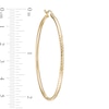 Thumbnail Image 1 of 2.0 x 50.0mm Diamond-Cut Hoop Earrings in 10K Gold