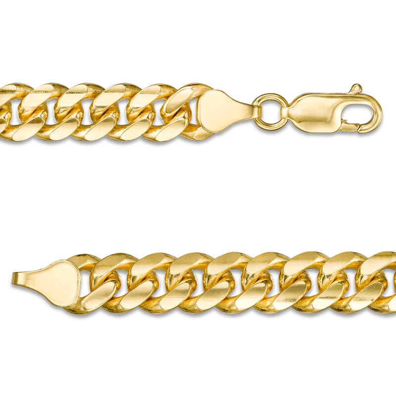 Main Image 2 of Made in Italy 200 Gauge Cuban Curb Chain Bracelet in Sterling Silver with 18K Gold Plate - 8.5"