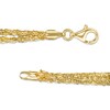 Thumbnail Image 2 of Made in Italy 030 Gauge Multi-Strand Cable Chain Bracelet in Sterling Silver with 18K Gold Plate - 7.5"
