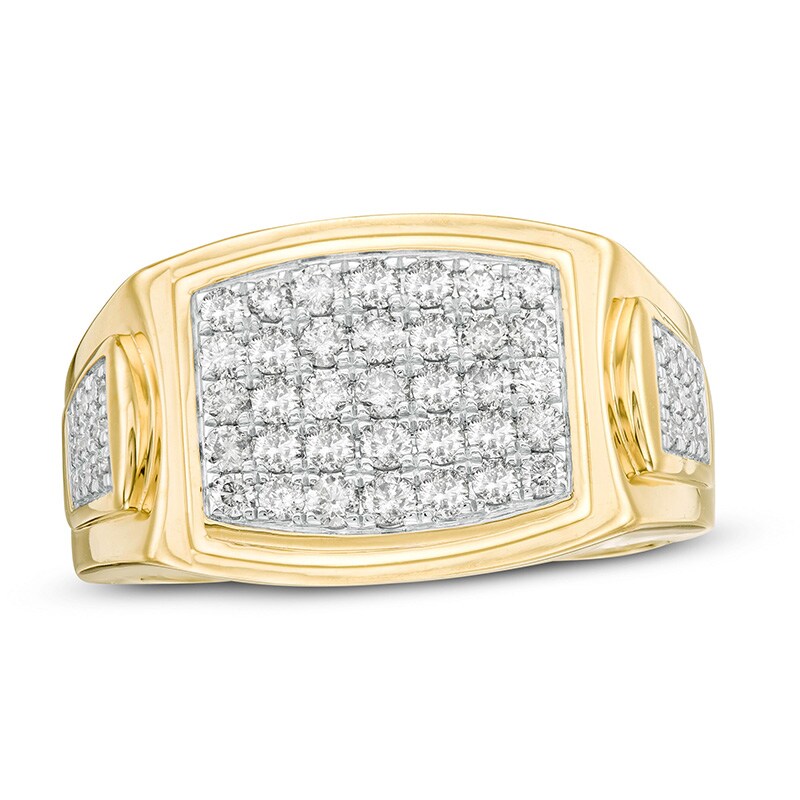 Main Image 1 of 1 CT. T.W. Rectangular Multi-Diamond Collar Ring in 10K Gold