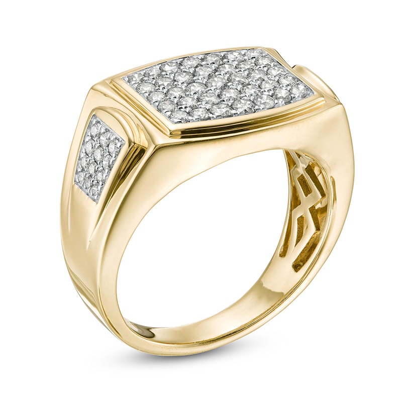 Main Image 2 of 1 CT. T.W. Rectangular Multi-Diamond Collar Ring in 10K Gold
