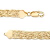 Thumbnail Image 2 of Made in Italy 030 Gauge Woven Herringbone Chain Necklace in Sterling Silver with 18K Gold Plate - 18"