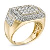 Thumbnail Image 1 of Men's 2 CT. T.W. Composite Diamond Rectangular Frame Ring in 10K Gold