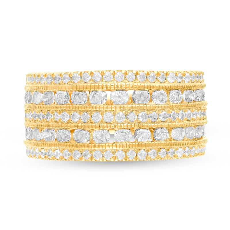 Main Image 4 of 2 CT. T.W. Diamond Multi-Row Vintage-Style Engagement Ring in 10K Gold