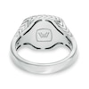 Thumbnail Image 3 of Vera Wang Men 1/20 CT. T.W. Diamond Etched Chevron Signet Ring in Sterling Silver
