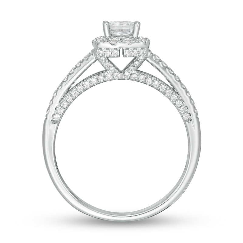 Main Image 3 of Zales Private Collection 1 CT. T.W. Certified Colorless Princess-Cut Diamond Engagement Ring in 14K White Gold(F/I1)