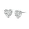 Thumbnail Image 0 of Diamond Accent Heart Stud Earrings in Sterling Silver
