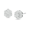 Thumbnail Image 0 of Diamond Accent Flower Stud Earrings in Sterling Silver