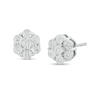 Thumbnail Image 1 of Diamond Accent Flower Stud Earrings in Sterling Silver