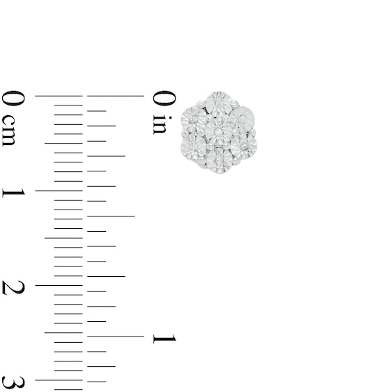 Diamond Accent Flower Stud Earrings in Sterling Silver Diamond Accent Flower Stud Earrings in Sterling Silver