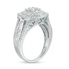 Thumbnail Image 3 of 1 CT. T.W. Composite Diamond Cushion Frame Multi-Row Ring in 10K White Gold