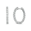 1 CT. T.W. Diamond Inside-Out Hoop Earrings in 14K White Gold