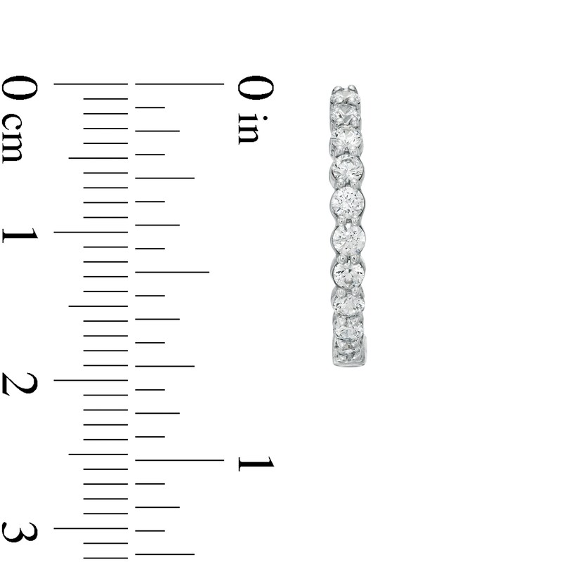 1 CT. T.W. Diamond Inside-Out Hoop Earrings in 14K White Gold