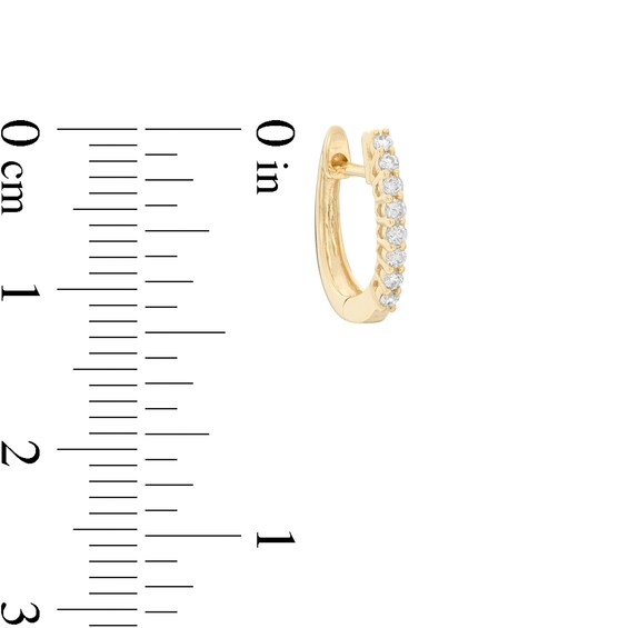 1/6 CT. T.W. Diamond Hoop Earrings in 10K Gold 1/6 CT. T.W. Diamond Hoop Earrings in 10K Gold