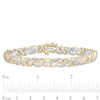 Thumbnail Image 2 of 3 CT. T.W. Baguette and Round Diamond "X" Bypass Bracelet in 10K Gold - 7.5"