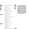 Thumbnail Image 1 of 1/2 CT. T.W. Composite Diamond Cushion Frame Stud Earrings in 10K White Gold