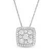 Thumbnail Image 1 of 1/2 CT. T.W. Composite Diamond Cushion Frame Pendant in 10K White Gold