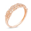 Thumbnail Image 1 of 1/15 CT. T.W. Diamond Multi-Row Vintage-Style Anniversary Band in 10K Rose Gold