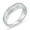 Thumbnail Image 1 of Men's 1/2 CT. T.W. Diamond Wedding Band in 10K White Gold